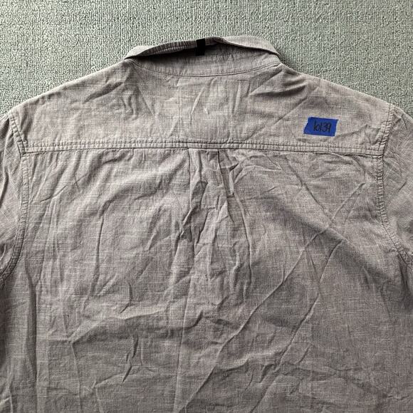 PrAna Shirt Adult Extra Large Red Button Up Short Sleeve Slim Fit Casual Men's - Picture 13 of 14